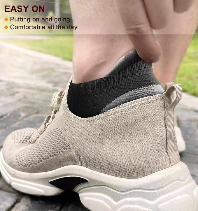 BULLIANT Men Running Socks,Active Ankle Socks No Show For Men With Cushioned Footbed Arch Support Breathable Wicking