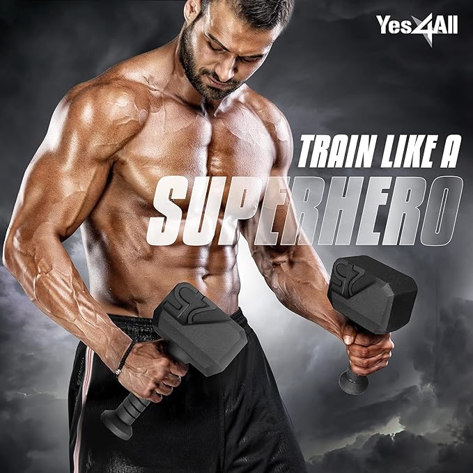 Yes4All Kettlebell Special Shape, Upgraded &Multifunctional for Advanced Training, Solid Cast Iron Powder Coated, Anti Slip Handle Strength Training Equipment