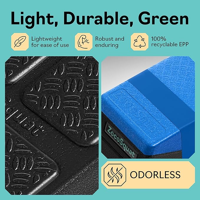 Squat Wedge Block Set of 3/5 - 960 LBS Capacity - Slant Board for Calf Stretching with 5 Stackable Angles - Calf Stretcher Slant Board - Workout Equipment - EPP Material for Exercise Equipment & Physical Therapy