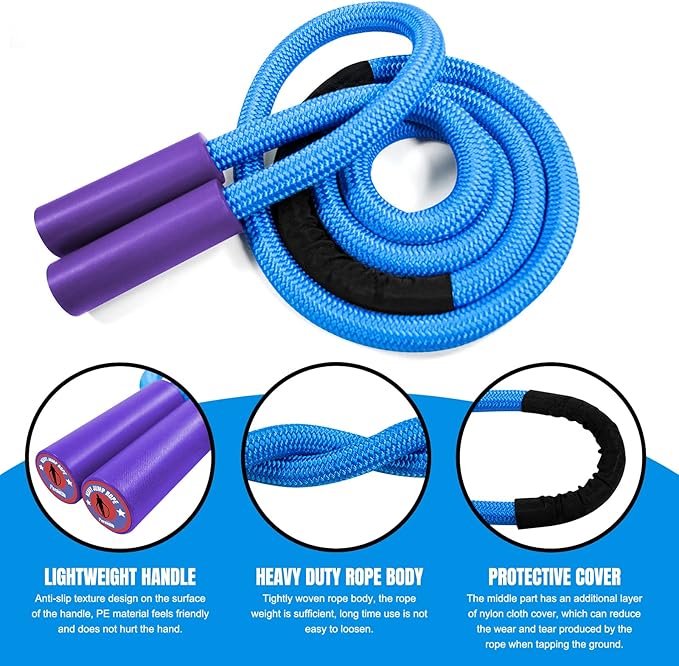Weighted Jump Ropes with 360 Degree Rotation Handle.1 Inch 2.7LB/3LB Heavy Jump Rope for Men and Women,Jump Ropes for Fitness