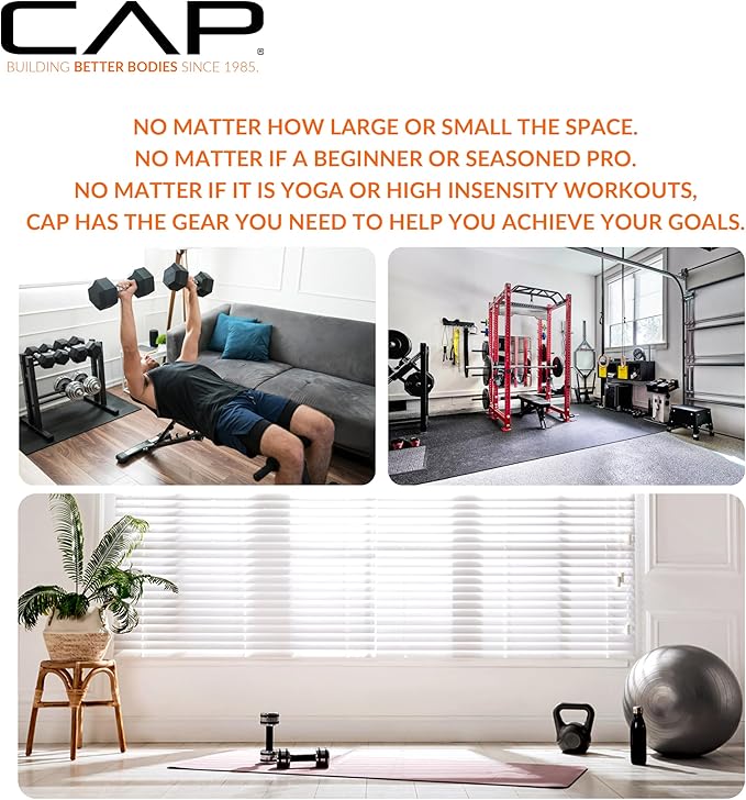 CAP Barbell Cast Iron Kettlebell - Coated Options, Singles and Sets, Multiple Weight Choices