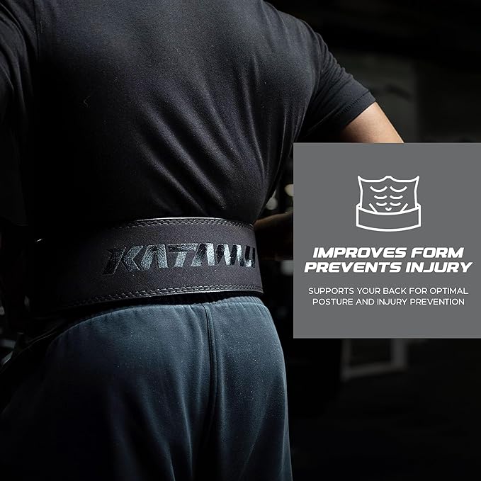 Katamu Premium 13mm Leather Weightlifting Belt - For Powerlifting, Weightlifting and Squat Lifting - Katamu Lever Belts