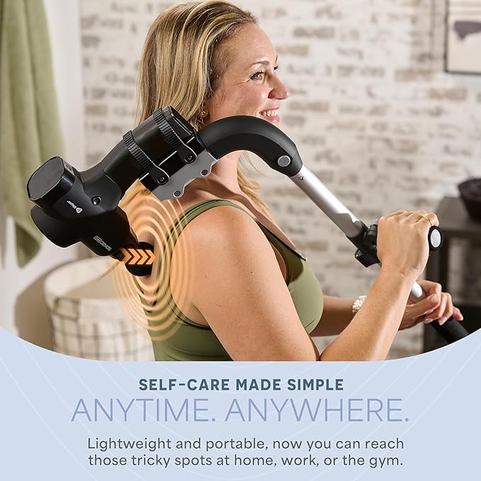 LifePro Massage Gun Holder for Back – Ergonomic Massage Gun Extension Handle – Compatible with All Major Brands - Portable, Lightweight, Targets Hard-to-Reach Areas
