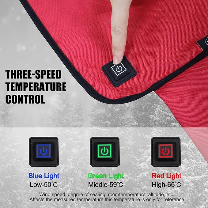 Portable Heated Seat Cushion,Heated Stadium Seats for Bleachers (No Power Bank) Waterproof Heated Seat Pad Great for Outdoor Sports,Camping,Fishing(Red)