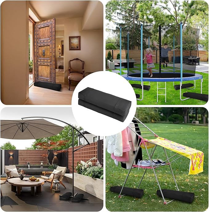 Large Volume Umbrella Base Weight Sand Bags, Weather Proof Patio Furniture Weights, Outdoor Fillable Sand Bags for Weight, 2pcs Canopy Weights to Hold Down Umbrella Stand & Outdoor Furniture