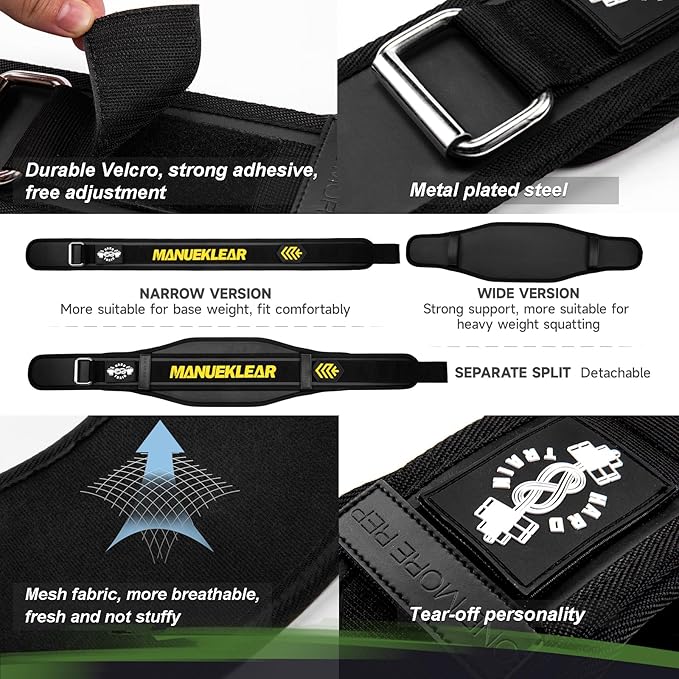 Weight Lifting Belt, Lifting Belts for Women Men,MANUEKLEAR Weightlifting Belt Quick Locking Back Support for Bodybuilding, Fitness, Powerlifting, Cross Training, Squats, Workout, Exercise