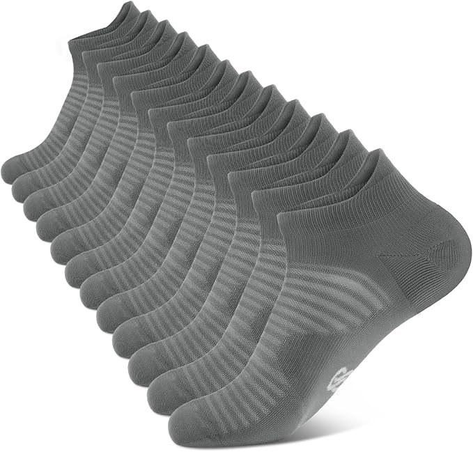 Compression Running Ankle Socks (6 Pairs) for Men & Women, Running Socks With Arch Support