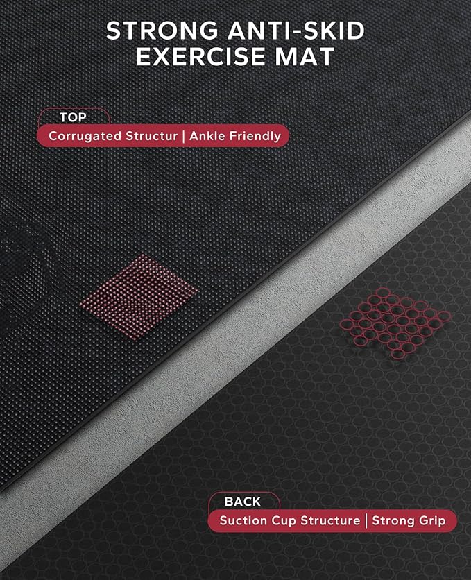HAPBEAR Large Exercise Mat-7'x5'/6'x8'/6'x9'/6'x10'/6'x12'x8mm(1/3"),Non-Slip, Ultra Durable, Thick Workout Mat for Home Gym Flooring Cardio, Yoga for Fitness, High-Density, Shoes-Friendly