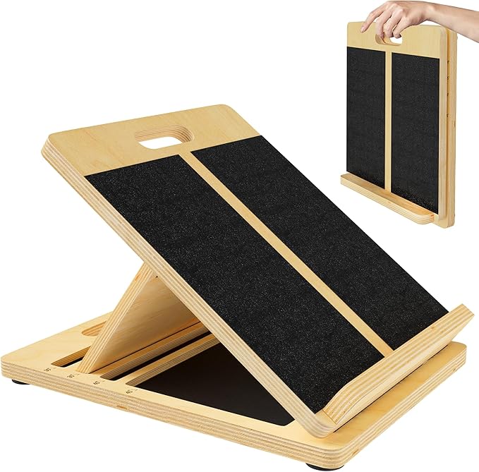 MUCITAGF Professional Slant Board, Adjustable Incline Board and Calf Stretcher, Slant Board for Calf Stretching, Calf Stretch Board