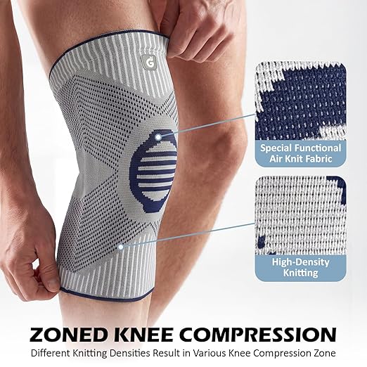 GOOGAH Knee Compression braces 2-Pack - Pain Relief Support for Arthritis, ACL & Meniscus Tears | Breathable Nylon Knee Sleeves for Men & Women | Sizes XXS-2XL