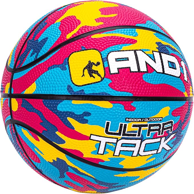 AND1 Mini Basketball 3 Pack Set for Kids (Deflated w/Pump Included): - Size 3 7-Inch Premium Youth Size Basketballs, Easy to Grip