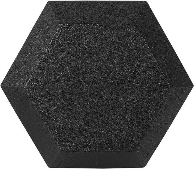 Fitvids Hex Dumbbells Rubber Coated Hand Weights for Exercises and Fitness Home Gym, 5-50 LB Pair