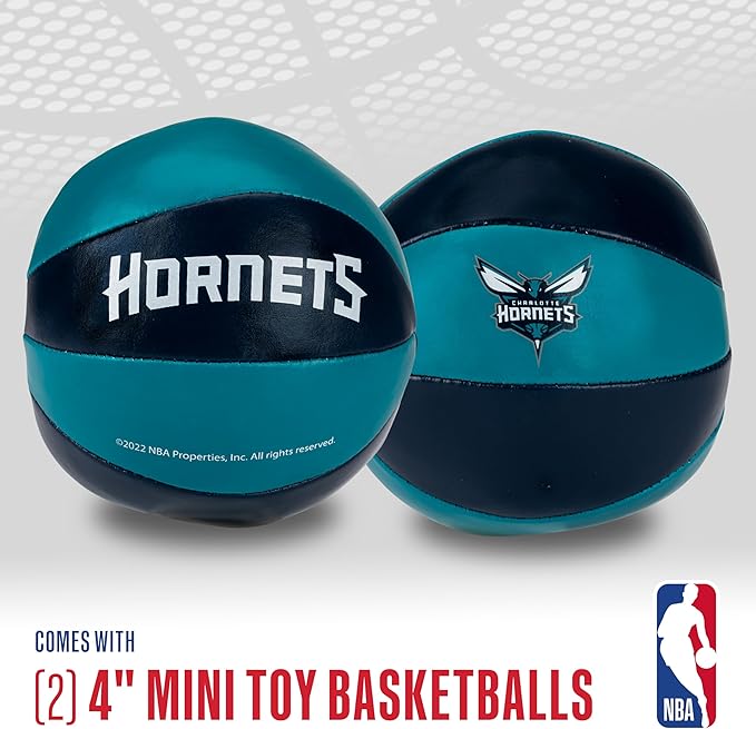 Franklin Sports NBA Toy Basketballs - 2 Pack of Kids Soft Mini Basketballs for Over The Door + Indoor Hoops - NBA Fan Shop