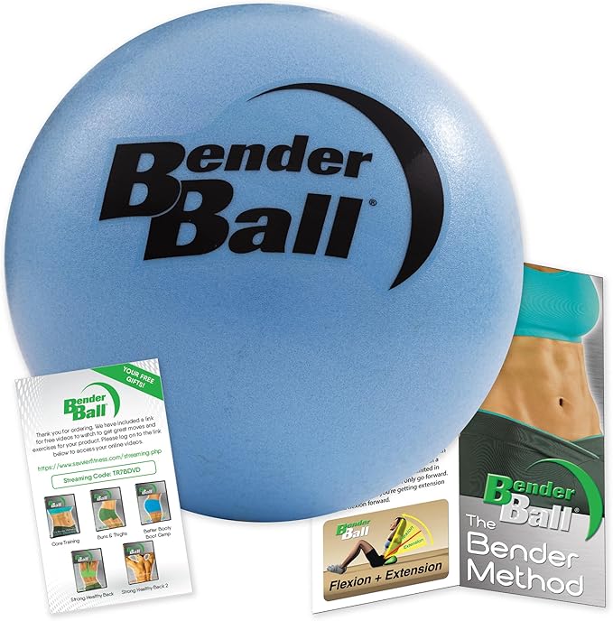 The Original 9 inch Pilates Ball for Abs, Core & Back, Core Training Ball, Small Crunch Exercise Ball, Includes 5 Streaming Videos + Core Training/Bun & Thighs DVD or Without DVD