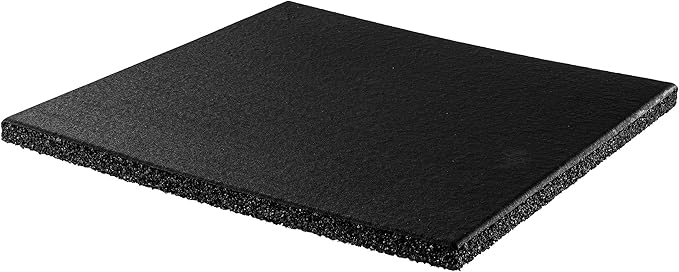 Genaflex Pro Heavy Duty Thick Rubber Gym Floor Tiles High Density Shock Absorbent Laminated Deadlift Mats - 1" Thick X 20" W X 20" L - 2.7 Sq. Ft. (Black, 1 Tile - 2.7 Sq. Ft.)