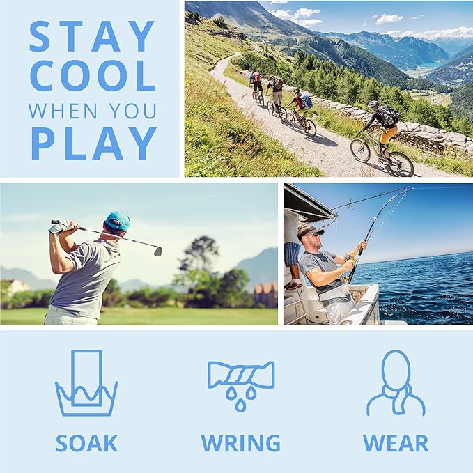 FROGG TOGGS Chilly Pad, Instant Cooling Towel, Long Lasting, Reusable, Sports and Outdoors Neck Towel 33x13