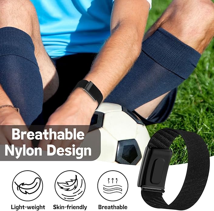 Vanet Nylon Straps Compatible with Whoop 5.0 Bands Peak, MG Life and One, Elastic Woven Strap Breathable Sport Adjustable Stretchy Braided Replacement Bands for Men Women [NOT for Gen 4], 2 Pack