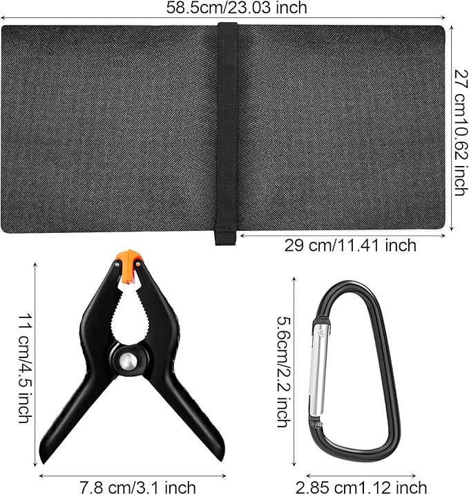 Hoteam 12 Sets Sandbag Weight Bag with Zipper, Spring Clamps, Hooks Heavy Duty Sand Bags Weights for Christmas Tree Stand, Outdoor Decorations, Canopy Tent, Fixed Brackets