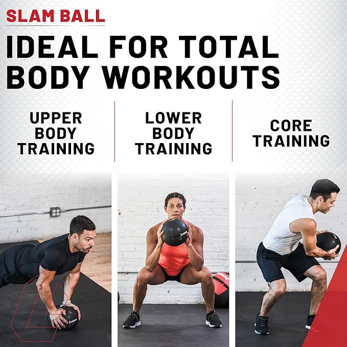 Lifeline Fitness Weighted Slam Ball - Easy to Grip Slam Ball for Home Gym and HIIT Workouts