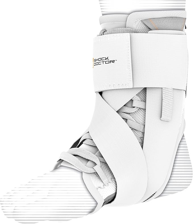 Shock Doctor Adult Ultra Wrap Lace Ankle Brace, Maximum Support, Adjustable Compression