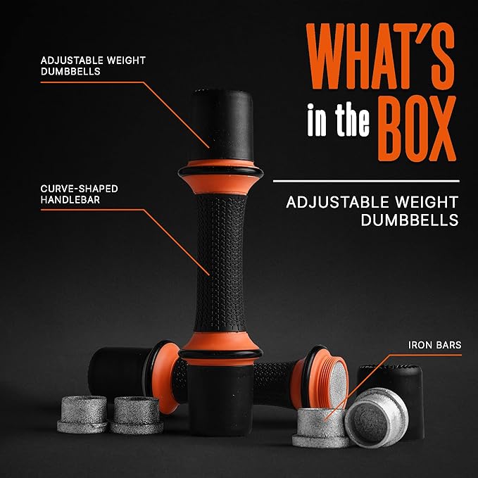Squatz Adjustable Dumbbell Set 70-140LB Adjustable Dumbbells For Home Gym, Anti-Slip Handle With Heavy‑Duty Plates, Exercise Fitness Dumbbells For Home Gym Strength & Weight Training