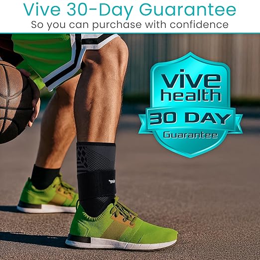 Vive Ankle Compression Sleeves with Straps - Brace for Women and Men - Support Wrap for Achilles Tendonitis, Sprains, Plantar Fasciitis, Pain Relief - 2 Pack (X-Large)