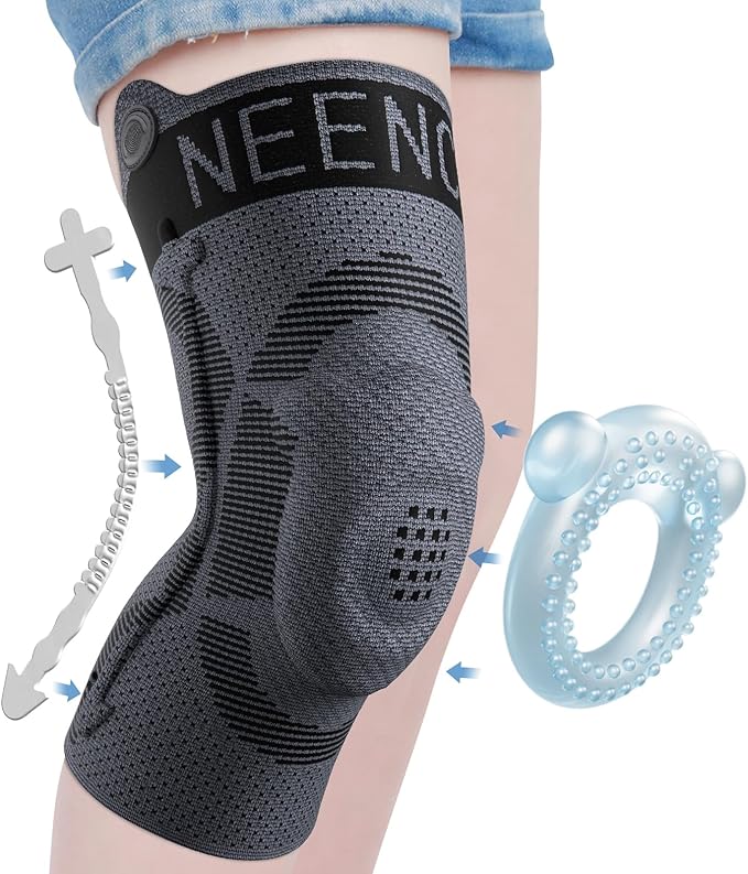 NEENCA Kids Knee Brace Sleeve, Youth Knee Compression Sleeve for Children - Boys & Girls. Child Knee Support with Patella Gel Pad & Side Stabilizers for Knee Pain, Sports, Outdoor - FSA/HSA Approved