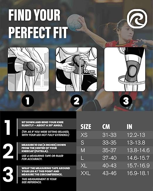 Rehband Knee Pads for Volleyball, Handball & Indoor Sports, Neoprene Knee Sleeve Protector, Comfortable & Snug Fit, Shock-absorbing Sports Knee Pads Unisex, Colour:Black, Size:X-Small