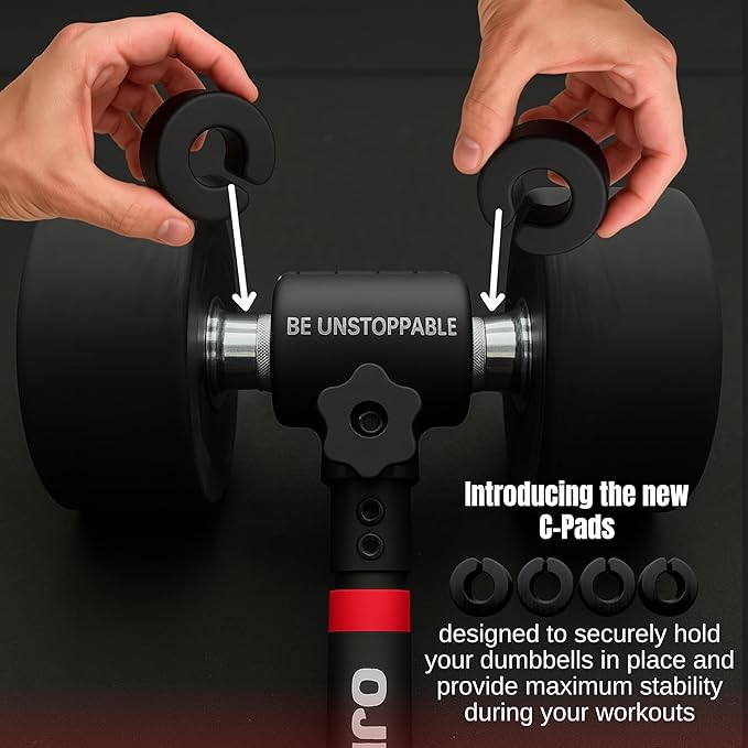 Dumbbell to Barbell Converter Set, Adjustable Weights, 200 lb Capacity, Steel Clamp, Home Gym