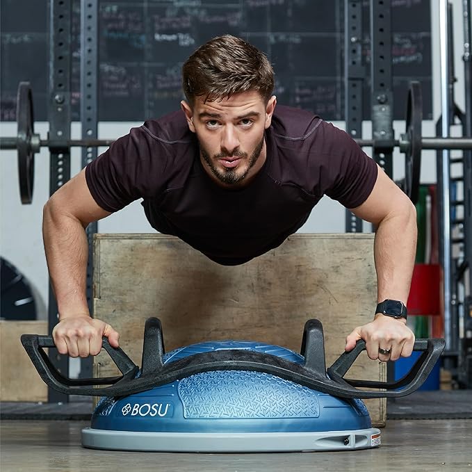 BOSU Helm Push Up Bar, Portable Pushup Exercise Equipment for Home Gym Training, Core, Abs and Upper Body Strength Workouts