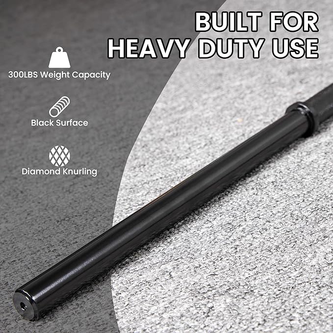 Fitvids 6FT Stardard Barbell for Weightlifting and Power Lifting