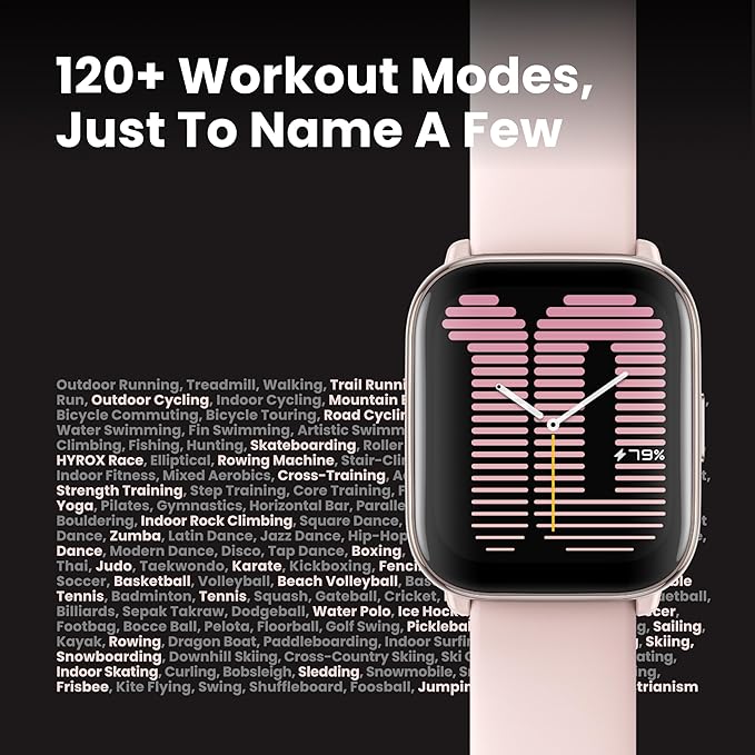 Amazfit Active Smart Watch 42mm, AI Fitness Tracker & Sleep Coach, GPS, Amazon Alexa Built-in, Bluetooth, 14-Day Battery, 120+ Sports Modes, Android & iPhone, Black