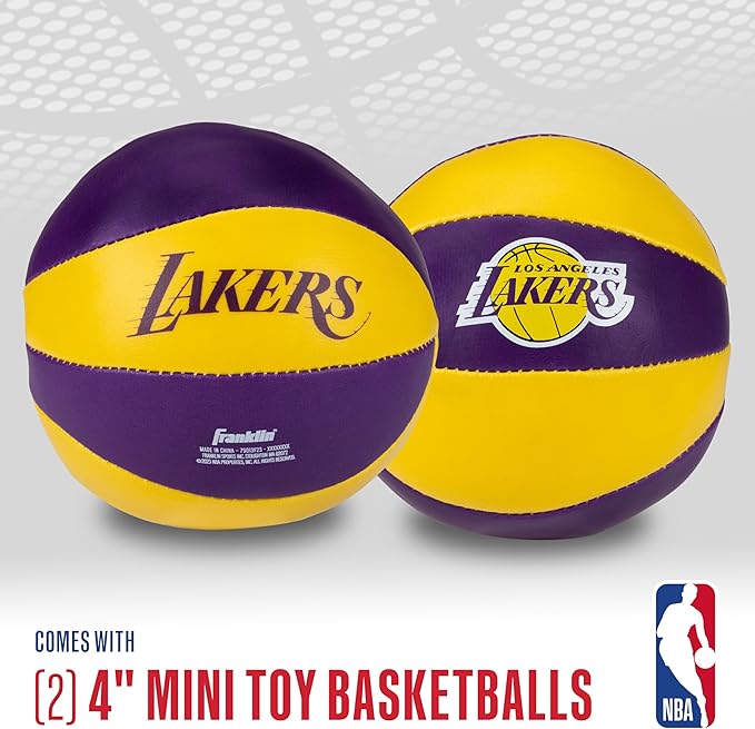 Franklin Sports NBA Toy Basketballs - 2 Pack of Kids Soft Mini Basketballs for Over The Door + Indoor Hoops - NBA Fan Shop
