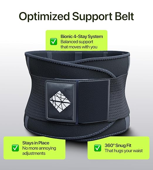 Plus Size Back Brace for Lower Back Pain Relief – Adjustable Lumbar Support Belt for Women & Men, Lower Back Support for Herniated Disc, Sciatica & Heavy Lifting, Workout Back Support Brace, Size 5XL