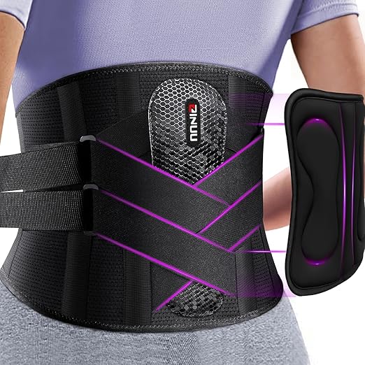 Dual X-Back Brace for Lower Back Pain Women Men, 8X Powerful Lumbar Support Belt with Bionic Support System, Breathable Mesh Design, Adjustable Back Support Belt with 3D Lumbar Pad for Sciatica, Heavy Lifting, Work, Gifts for Mom Dad