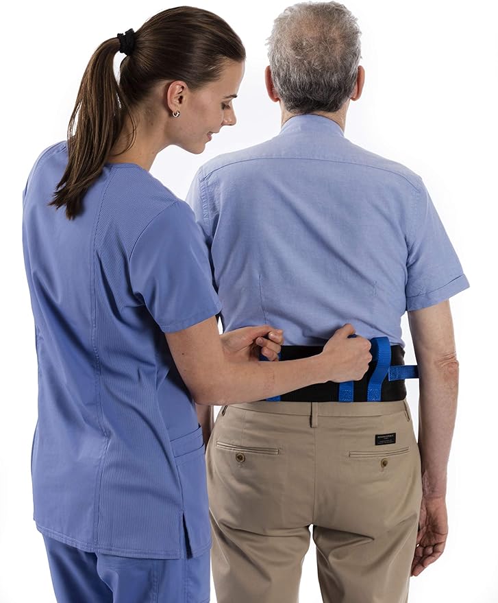 NYOrtho Gait Belt (275lbs) - Transfer Belt with 6 Heavy Handles -Lift Assist for Elderly and Patient Care - Gait Belts Transfer Belts for Seniors with Easy Fasten Buckle | Adjustable Size 28” to 55”