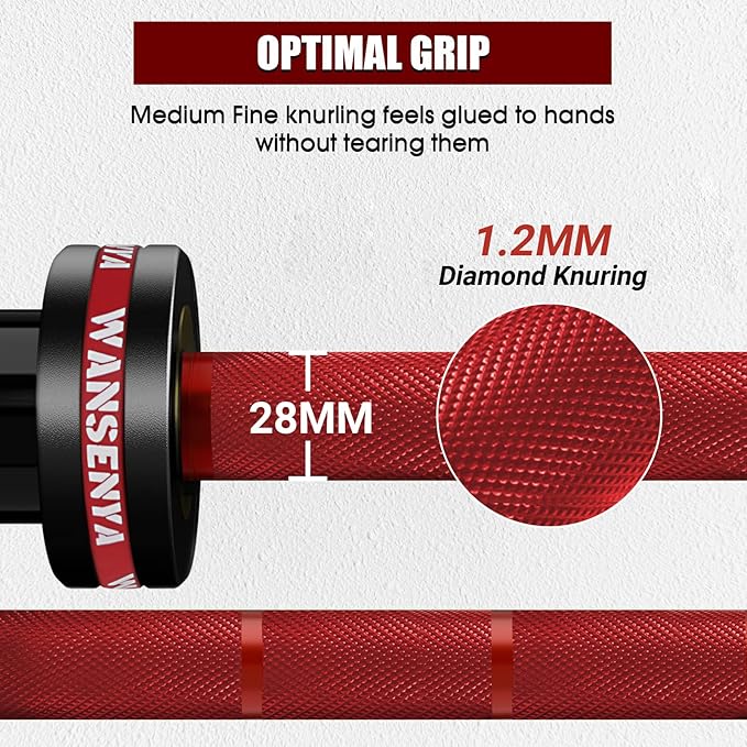 7FT Olympic Barbell 45lb,28MM 2 Inch Olympic Bar for 500/700lbs Capacity with No. 45 Steel,Olympic Weight Bars for Lifting,CrossFit,Bench Press,Deadlift,Squats,Strength Training bars