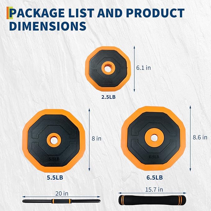 4-In-1 Adjustable Dumbbell Set (44/66/88LB) - Convertible to Barbell, Kettlebell & Push Up Stands, Home Gym Equipment for Men & Women, Space Saving Weights with PVC Coating,44 LBS