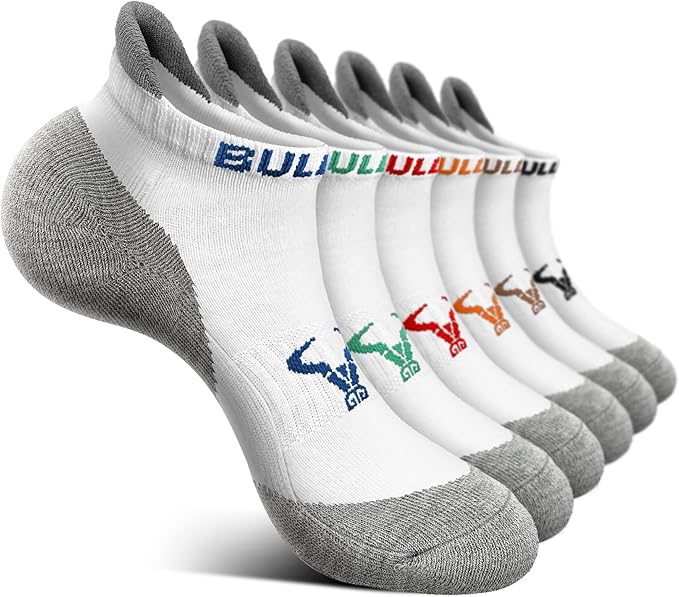 BULLIANT Men Running Socks,Active Ankle Socks No Show For Men With Cushioned Footbed Arch Support Breathable Wicking