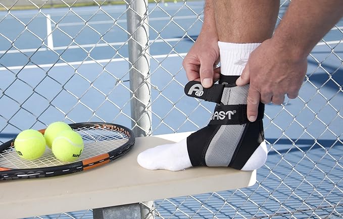 AIRCAST A60 Ankle Support Brace, Right Foot, White, Small