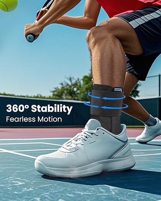 Ankle Brace for Women Men - Ankle Support Brace for Sprained Ankle, Ankle Stabilizer for Achilles, Tendon, Sprain, Injury Recovery, Lace up Ankle wrap for Running, Basketball, Volleyball (Upgrade Ankle Brace, Small)