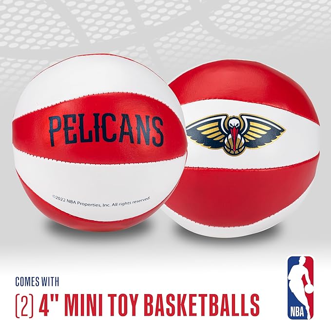 Franklin Sports NBA Toy Basketballs - 2 Pack of Kids Soft Mini Basketballs for Over The Door + Indoor Hoops - NBA Fan Shop