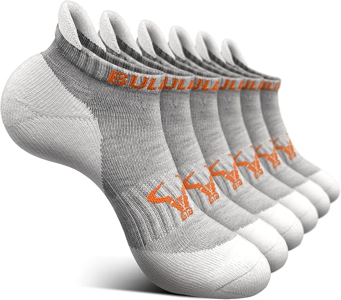 BULLIANT Men Running Socks,Active Ankle Socks No Show For Men With Cushioned Footbed Arch Support Breathable Wicking