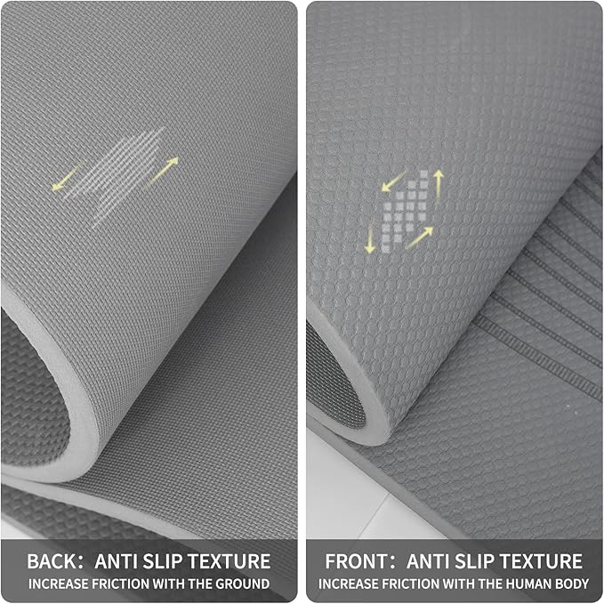PAIDU Large Yoga Mat-72’x36’x0.4’ Extra Width ＆ Thick,Comfortable,Non-Slip Exercise Mat-Works Great on All Floor for Stretching,Yoga Studio,Gym or Home Workouts