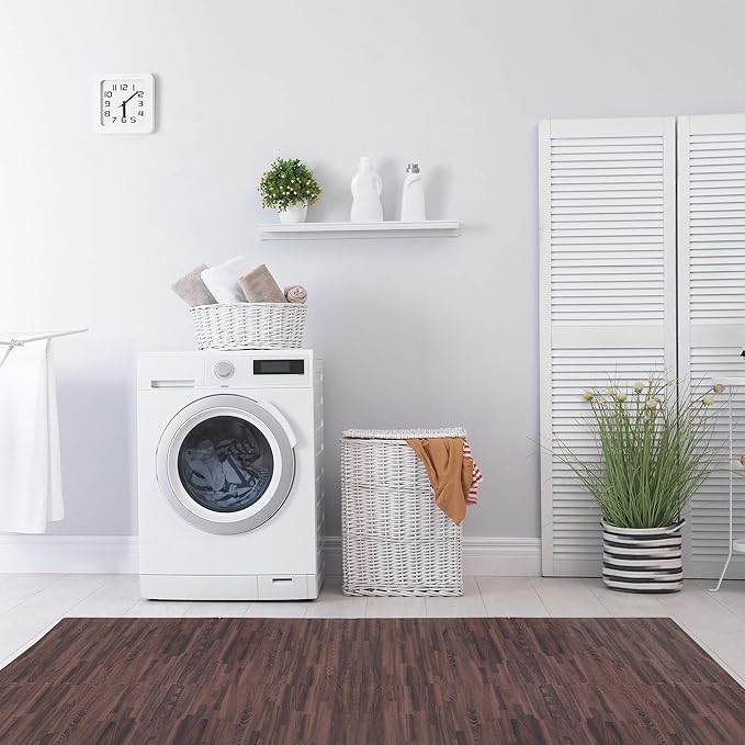 Forest Floor 3/8 Inch Thick Printed Foam Tiles, Premium Wood Grain Interlocking Foam Floor Mats, Anti-Fatigue Flooring – Stylish Flooring Solution