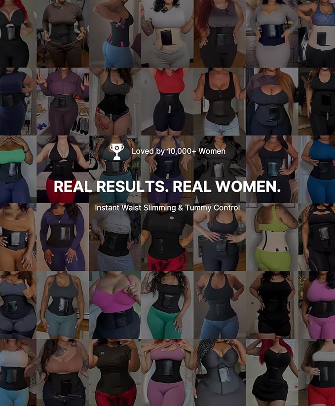 SHAPELLX Waist Trainer for Women Waist Cincher Corset Shapewear Body Shaper Tummy Control Stomach Belt Postpartum Band