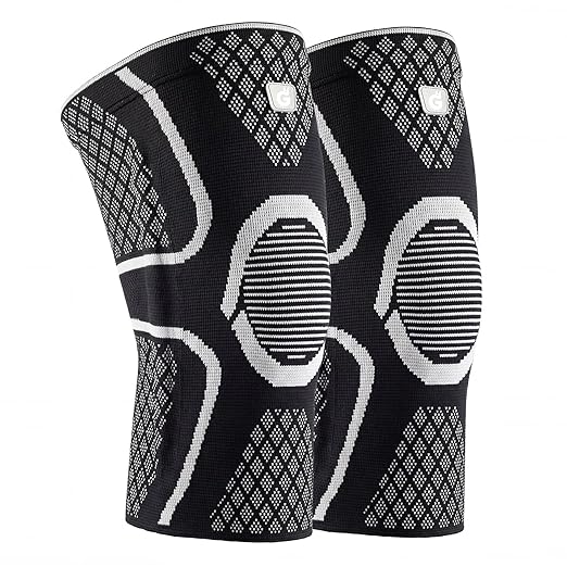 GOOGAH Knee Compression braces 2-Pack - Pain Relief Support for Arthritis, ACL & Meniscus Tears | Breathable Nylon Knee Sleeves for Men & Women | Sizes XXS-2XL
