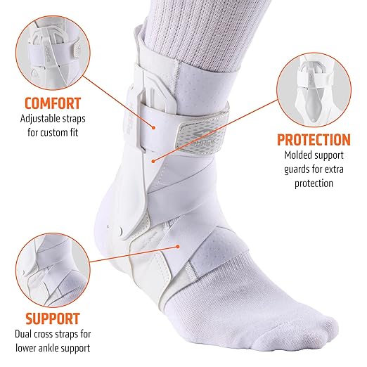 Shock Doctor L3 ZR Ankle Brace Right White M