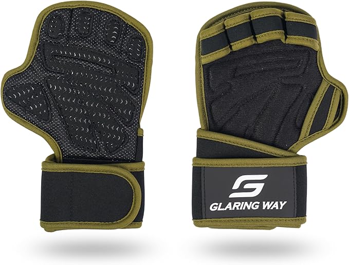 Neoprene Padded Weight Lifting Gloves for Men and Women - Ventilated Workout Gloves for Athletes Gym Sessions Cycling Tracking & Sports with Full Palm Protection
