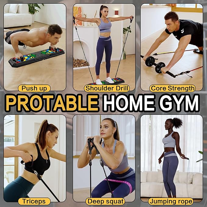 IUT Solid Push Up Board 15 in 1 Home Workout Equipment Multi-Functional Pushup Stands System Fitness Floor Chest Muscle Exercise Professional Equipment Burn Fat